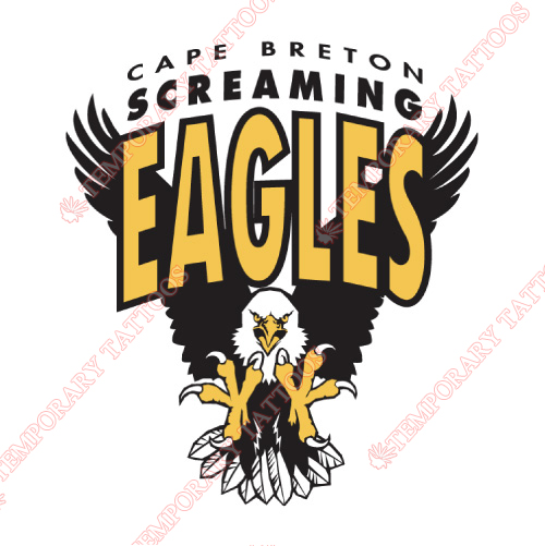 Cape Breton Screaming Eagles Customize Temporary Tattoos Stickers NO.7412